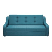 Canapea VALY II extensibila, 3 locuri, cu lada depozitare, turcoaz, 215x90x95 cm - 1
