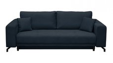 Canapea VEGA POINT extensibila, 3 locuri, cu arcuri si lada depozitare, gri albastrui, 237x110x73 cm