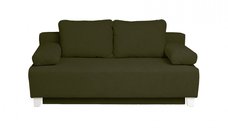 Canapea YASMIN II extensibila, 3 locuri, cu arcuri si lada depozitare, verde inchis, 190x100x90 cm