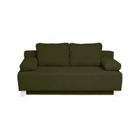 Canapea YASMIN II extensibila, 3 locuri, cu arcuri si lada depozitare, verde inchis, 190x100x90 cm - 1