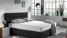 Cearsaf de pat dublu cu elastic Enkel, 140 x 200, alb