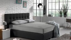 Cearsaf de pat dublu cu elastic Enkel, 140 x 200, gri