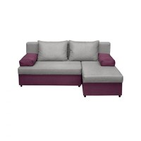 Coltar ANA extensibil, cu lada depozitare, colt interschimbabil, mov + gri deschis, 200x140x83 cm - 1