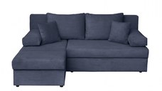 Coltar ANA LUX extensibil, cu lada depozitare, colt interschimbabil, albastru, 200x140x83 cm