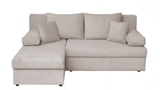 Coltar ANA LUX extensibil, cu lada depozitare, colt interschimbabil, bej inchis, 200x140x83 cm