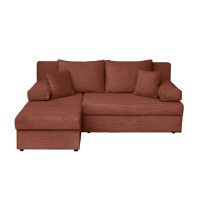 Coltar ANA LUX extensibil, cu lada depozitare, colt interschimbabil, caramiziu, 200x140x83 cm - 1