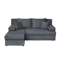 Coltar ANA LUX extensibil, cu lada depozitare, colt interschimbabil, gri inchis, 200x140x83 cm - 1