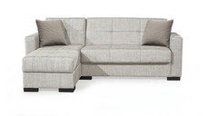 Coltar BETTY extensibil, cu lada depozitare, colt interschimbabil, bej, 212x145x80 cm