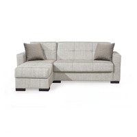 Coltar BETTY extensibil, cu lada depozitare, colt interschimbabil, bej, 212x145x80 cm - 1