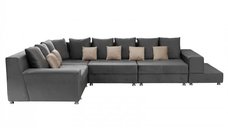 Coltar BIANCA modular, gri + crem, 250x390x80 cm