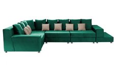 Coltar BIANCA modular, verde + crem, 250x390x80 cm