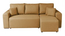 Coltar Canapea BEGA B extensibil, cu arcuri si lada depozitare, colt interschimbabil, galben, 240x153x80 cm