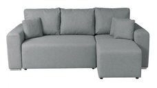Coltar Canapea BEGA B extensibil, cu arcuri si lada depozitare, colt interschimbabil, gri deschis, 240x153x80 cm