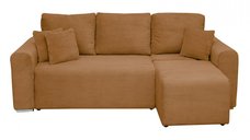 Coltar Canapea BEGA extensibil, cu arcuri si lada depozitare, colt interschimbabil, mustar, 240x153x80 cm