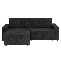 Coltar DALLAS ONE extensibil, cu lada depozitare, colt interschimbabil, gri inchis, 258x173x90 cm - 1