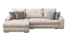 Coltar extensibil ATENA 2ES1, cu arcuri si lada depozitare, colt stanga, bej, 300x190x100 cm