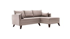 Coltar extensibil BELLA, colt dreapta, crem, 205x140x85 cm