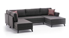 Coltar extensibil ERIS, antracit, 300x202x78 cm