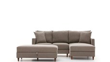 Coltar extensibil EVA, colt dreapta, crem, 210x195x82 cm