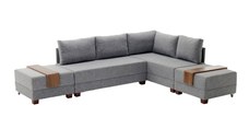 Coltar extensibil FLY, colt dreapta, gri, 280x210x70 cm