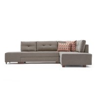 Coltar extensibil MANAMA, colt dreapta, crem, 280x206x85 cm - 1