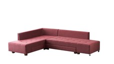 Coltar extensibil MANAMA, colt stanga, rosu claret, 280x206x85 cm