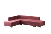 Coltar extensibil MANAMA, colt stanga, rosu claret, 280x206x85 cm - 1