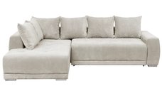 Coltar extensibil MARIBO LC, bej, colt stanga, 282x205x92 cm, cu arcuri si lada depozitare