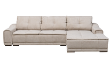 Coltar extensibil OSLO 3S1, cu arcuri si lada depozitare, colt stanga, bej, 360x190x100 cm