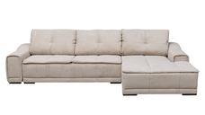 Coltar extensibil OSLO 3S1, cu arcuri si lada depozitare, colt stanga, bej, 360x190x100 cm