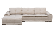 Coltar extensibil OSLO 3S1, cu arcuri si lada depozitare, colt stanga, bej, 360x190x100 cm