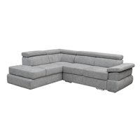 Coltar extensibil TIVOLI 2S3, cu arcuri si lada depozitare, tetiere rabatabile, colt stanga, gri, 285x225x90 cm - 1