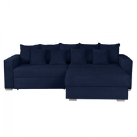 Coltar FELIX extensibil, cu arcuri si lada depozitare, colt interschimbabil, albastru, 266x165x90 cm - 1