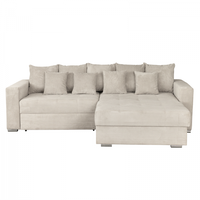 Coltar FELIX extensibil, cu arcuri si lada depozitare, colt interschimbabil, bej, 266x165x90 cm - 1