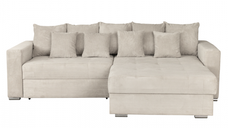Coltar FELIX extensibil, cu arcuri si lada depozitare, colt interschimbabil, bej, 266x165x90 cm