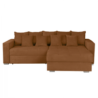 Coltar FELIX extensibil, cu arcuri si lada depozitare, colt interschimbabil, caramiziu, 266x165x90 cm - 1