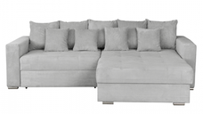 Coltar FELIX extensibil, cu arcuri si lada depozitare, colt interschimbabil, gri deschis, 266x165x90 cm