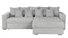 Coltar FELIX extensibil, cu arcuri si lada depozitare, colt interschimbabil, gri deschis, 266x165x90 cm