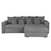 Coltar FELIX extensibil, cu arcuri si lada depozitare, colt interschimbabil, gri inchis, 266x165x90 cm - 1