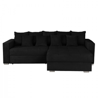 Coltar FELIX extensibil, cu arcuri si lada depozitare, colt interschimbabil, negru, 266x165x90 cm - 1