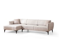 Coltar fix BELISSIMO, colt stanga, alb inchis, 270x140x67 cm - 1