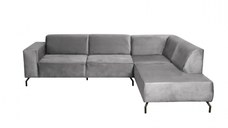 Coltar fix RICARDO M, cu arcuri, colt dreapta, gri deschis, 275x210x78 cm