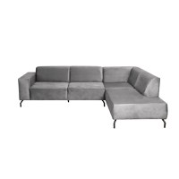 Coltar fix RICARDO M, cu arcuri, colt dreapta, gri deschis, 275x210x78 cm - 1