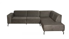 Coltar fix RICARDO M, cu arcuri, colt dreapta, maro, 275x210x78 cm