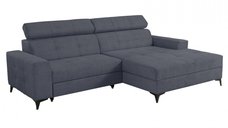 Coltar FLORIDA ONE extensibil, cu arcuri si lada depozitare, colt dreapta, albastru petrol, 275x175x92 cm