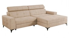 Coltar FLORIDA ONE extensibil, cu arcuri si lada depozitare, colt dreapta, bej, 275x175x92 cm