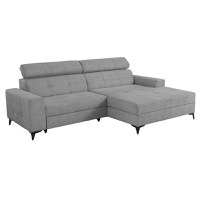 Coltar FLORIDA ONE extensibil, cu arcuri si lada depozitare, colt dreapta, gri, 275x175x92 cm - 1