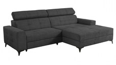 Coltar FLORIDA ONE extensibil, cu arcuri si lada depozitare, colt dreapta, gri antracit, 275x175x92 cm