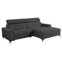 Coltar FLORIDA ONE extensibil, cu arcuri si lada depozitare, colt dreapta, gri antracit, 275x175x92 cm - 1
