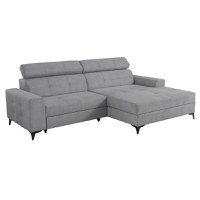 Coltar FLORIDA ONE extensibil, cu arcuri si lada depozitare, colt dreapta, gri deschis, 275x175x92 cm - 1